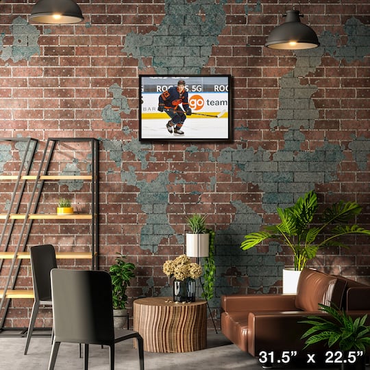 Ryan Nugent-Hopkins 20" x 29" Framed Canvas Oilers Action-H 31.5" x 22.5"
